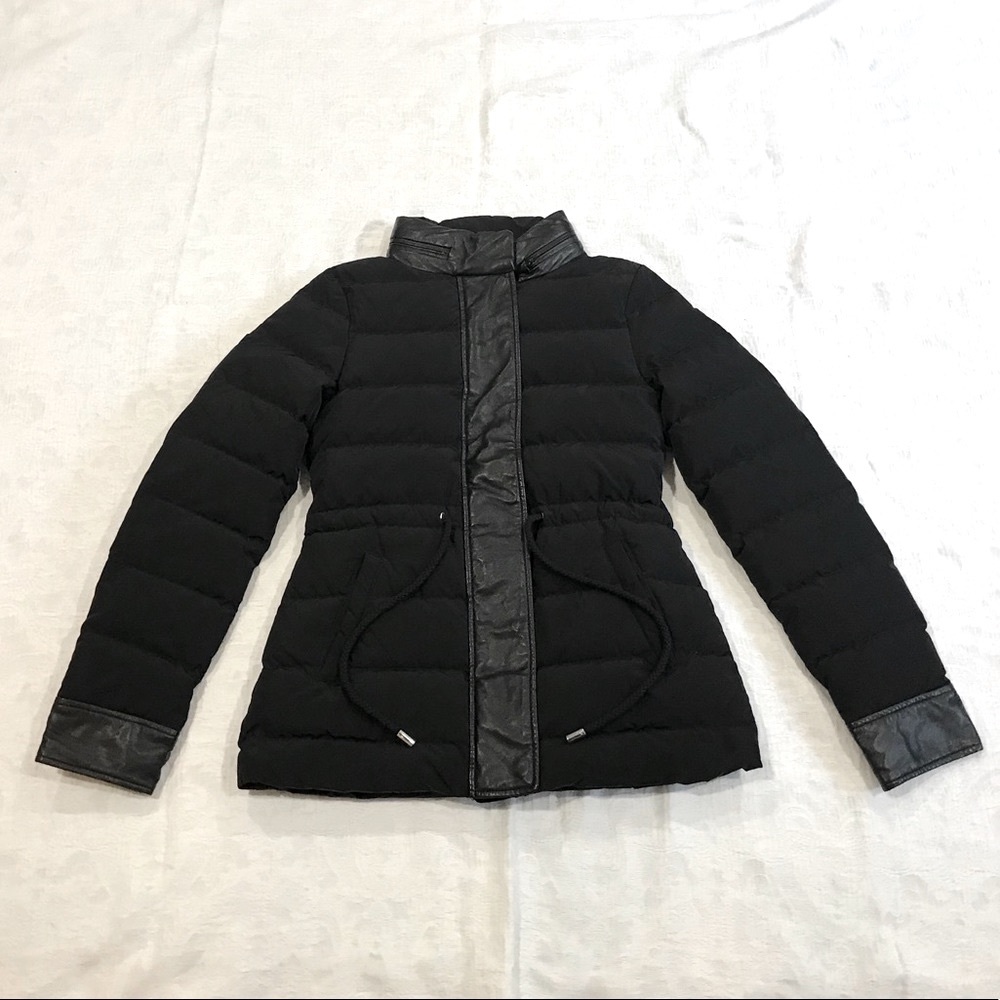 RAOUL**Black Coat Hooded w/Leather US 2**$1250 - Picture 1 of 8